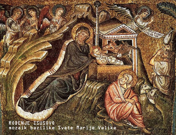 Rođenje Isusovo mozaik bazilike Svete Marije Velike