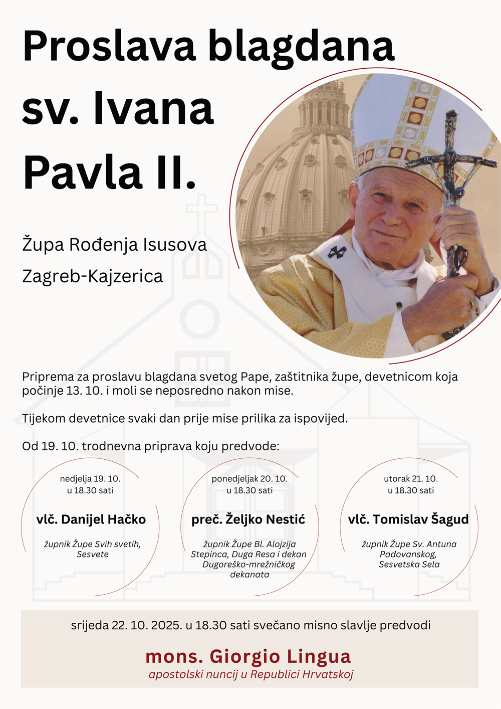 Sv. Ivan Pavao II blagdan 2025. plakat