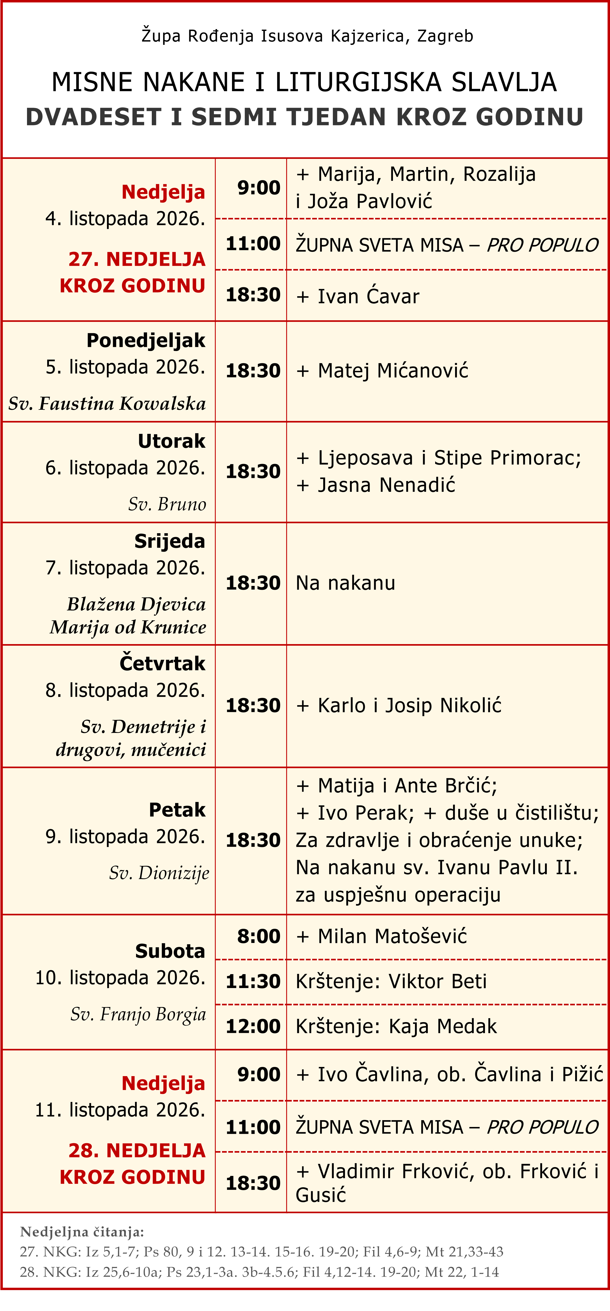 RasporedMisa 04.10.2026