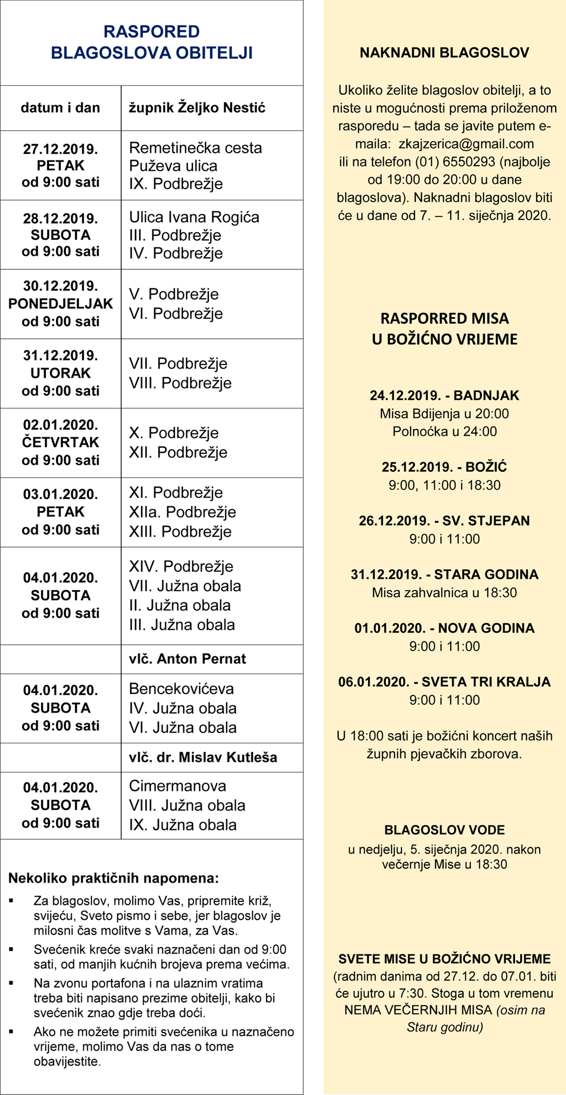 Blagoslov obitelji 2019