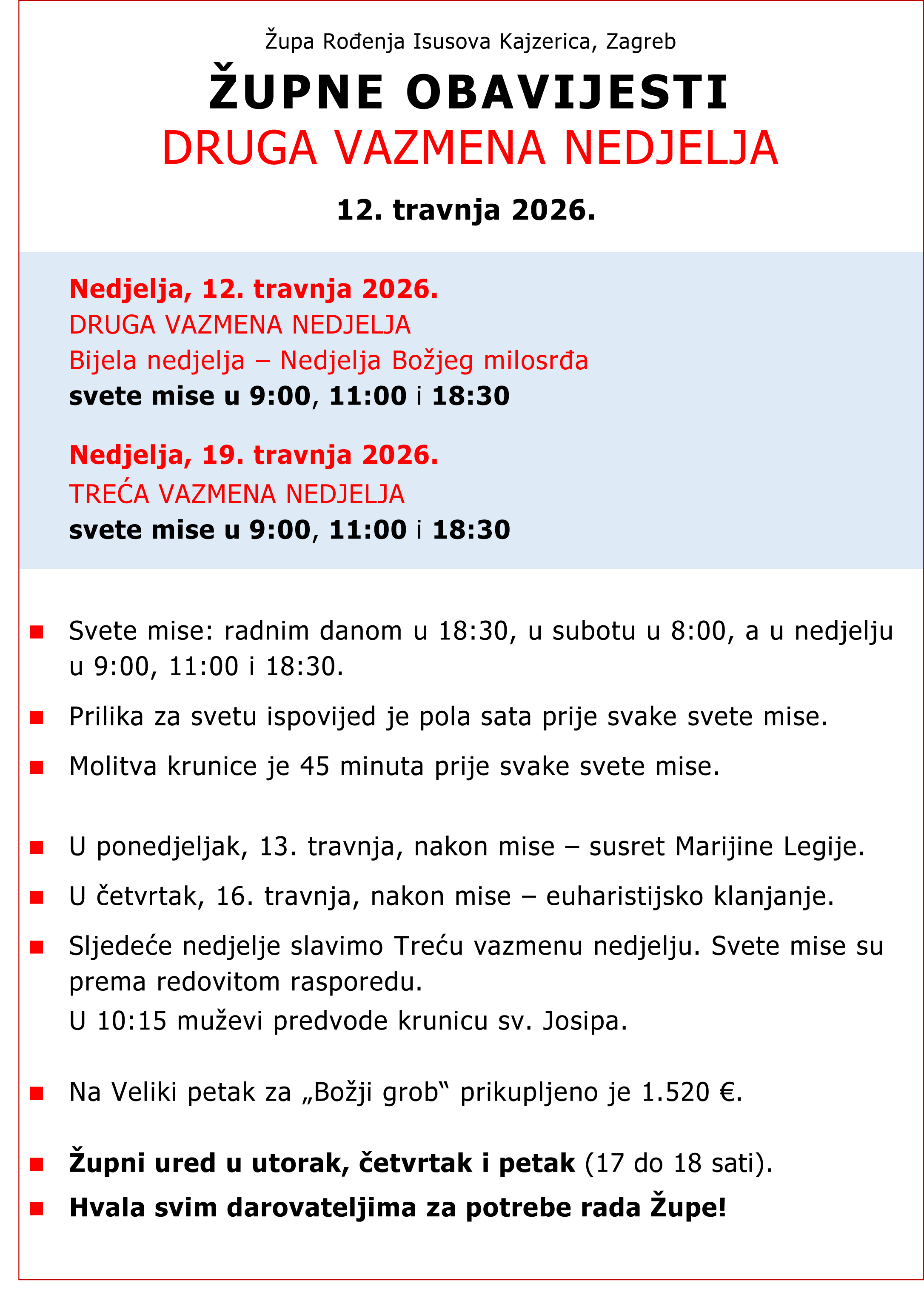 ŽupneObavijesti 12.04.2026